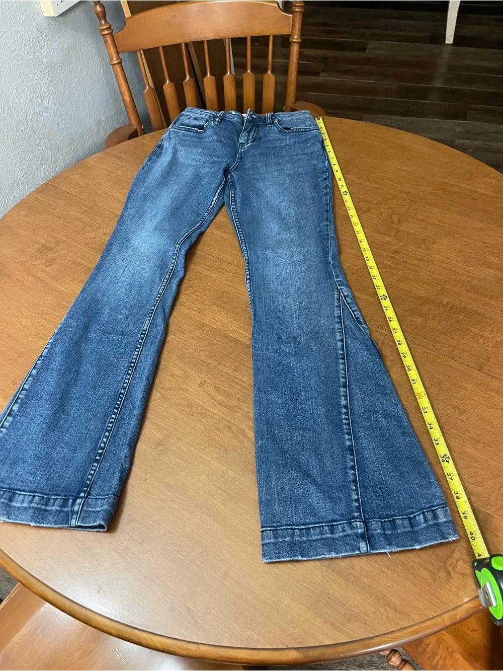 Shyanne Women’s Western Flare Bootcut Jeans Blue Denim 27x34 Long Inseam Cowgirl